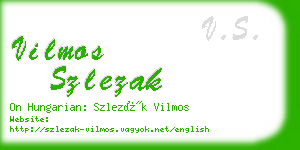 vilmos szlezak business card